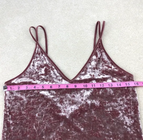 American Eagle: Mauve Pink Crushed Velvet Top - Image 3