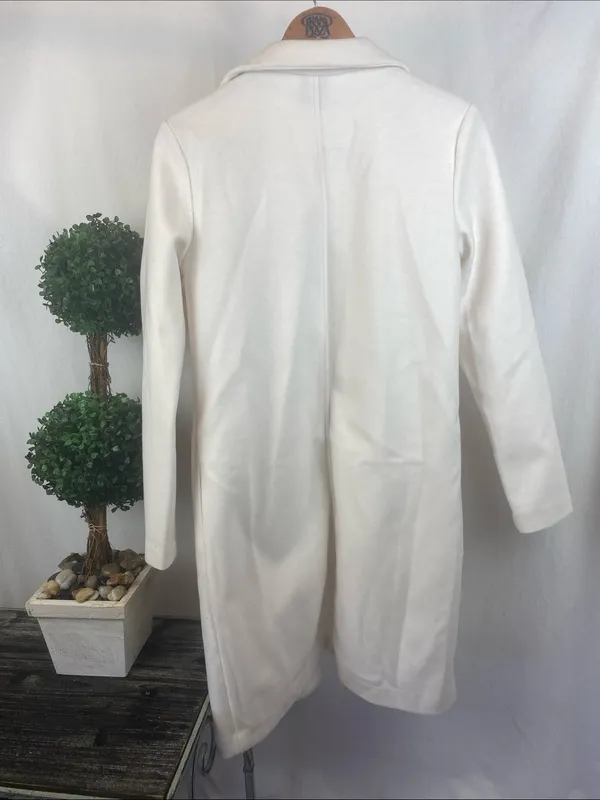 Joie Ivory Open Front Long Sleeve Trench Coat NEW M - Image 2
