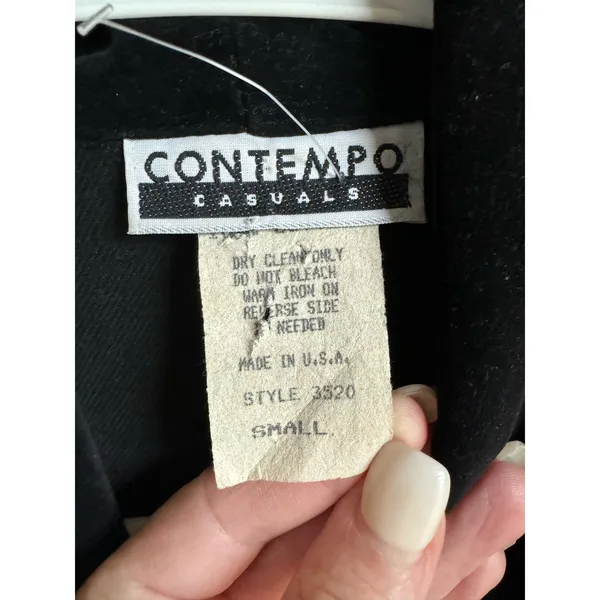 Vintage 90s Contempo Casuals Gold Trim Blazer Oversized Small - Image 11
