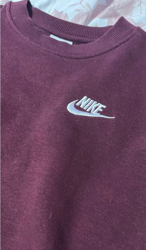Maroon Nike Crewneck Sweatshirt - Image 3