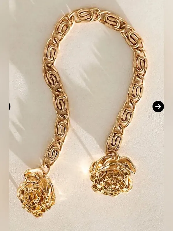 NEW Free People Gold Chancellor Star Pin Brooch Rose - Image 2