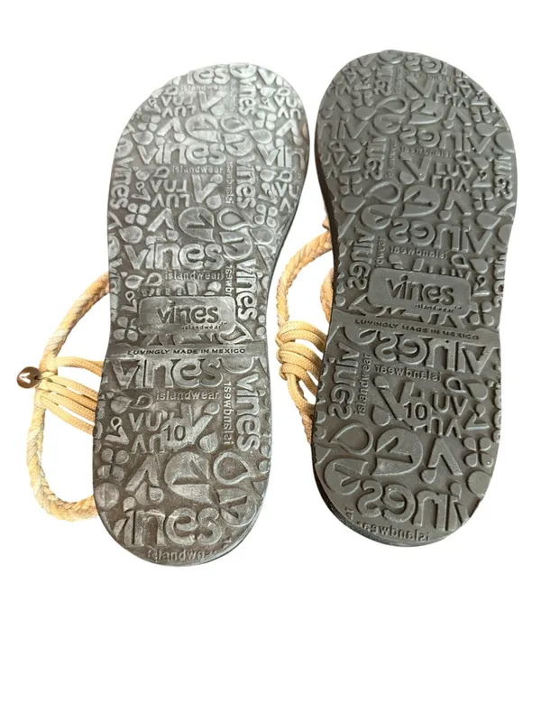 Braided Cream Rope Slingback Sandals for Women - Image 2