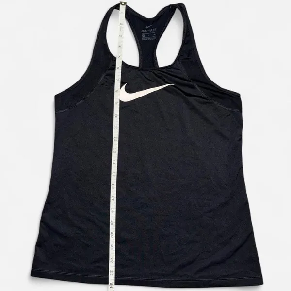 Nike Black and White Dri-Fit Racerback Athletic Tank Top; Size Small - Image 4