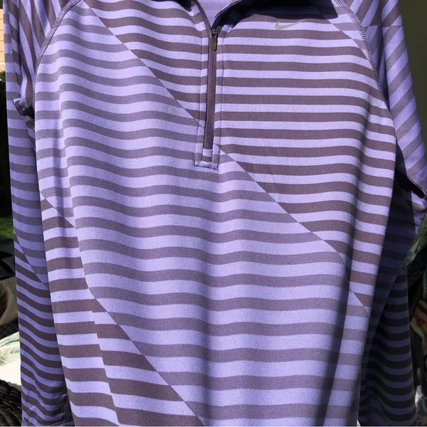 Nike Element Running Half Zip Purple Stripe M - Image 3