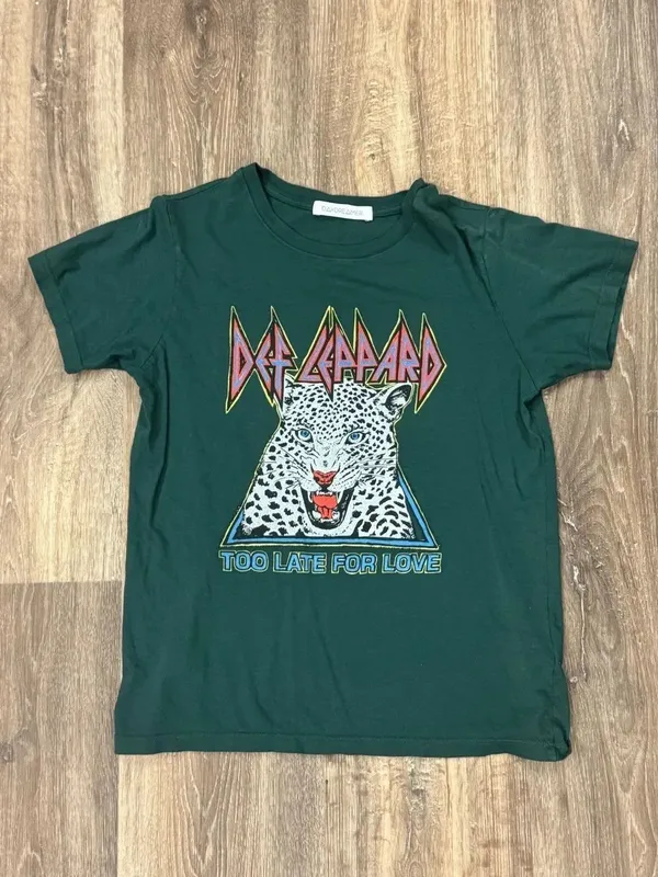 Daydreamer Def Leppard Too Late For Love Tee Shirt Women’s XS - Image 2