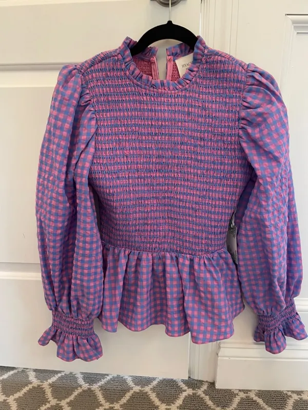 NEW WITH TAG HYACINTH HOUSE RUBY GINGHAM TOP XS! - Image 5