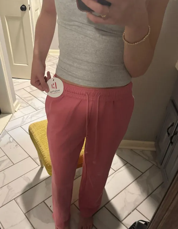 Pink wide leg sweatpants Size XS - Image 7