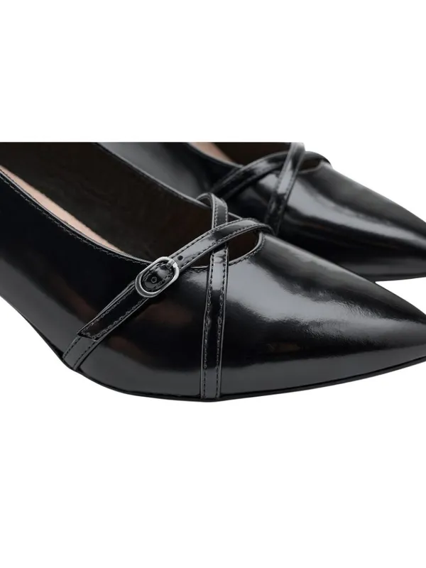 NWT Clarks Kepley Star Pointed Toe Strap Pump Heels 26186876 Black 8M - Image 6