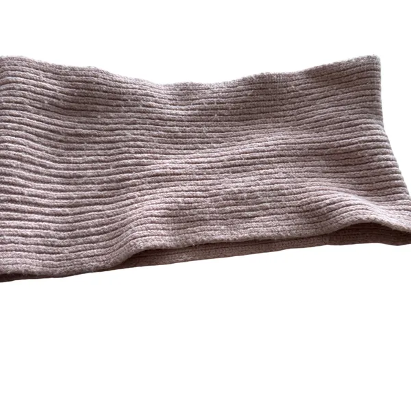 J.Crew Chunky Knit Ribbed Neck Warmer Scarf Dusty Rose Infinity Wool Cashmere‎ - Image 2