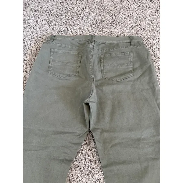 Soho New York &‎ Company Jeans Women's Green Distressed Ankle Legging Size 14 - Image 7