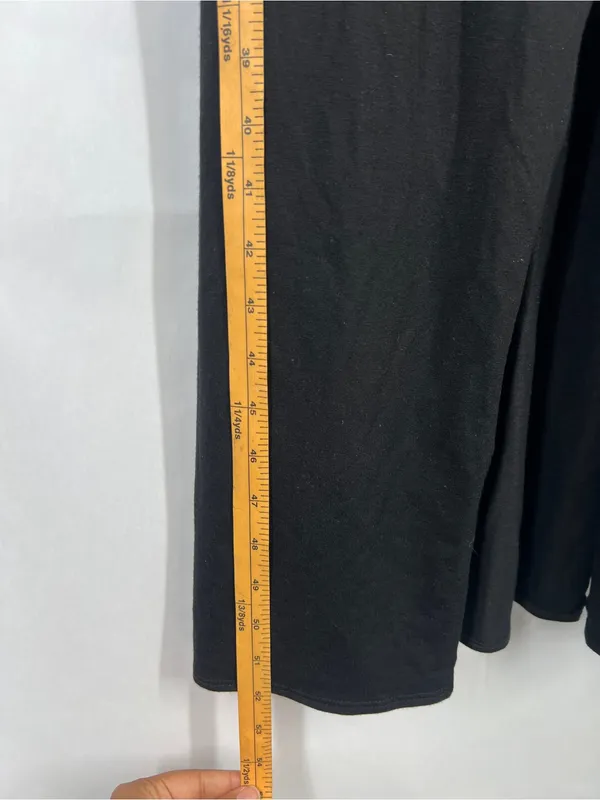 Reformation Dottie Black Long Sleeve Ruched Midi Dress Size S - Image 10