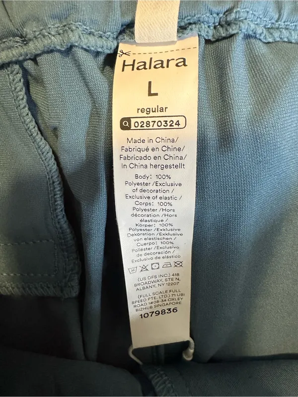 Halara Flex Mid Rise Pocket Straight Leg Work Pants Abyss Blue Womens Large NEW - Image 6