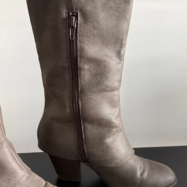 Brown Faux Cowgirl‎ Boots - Image 4