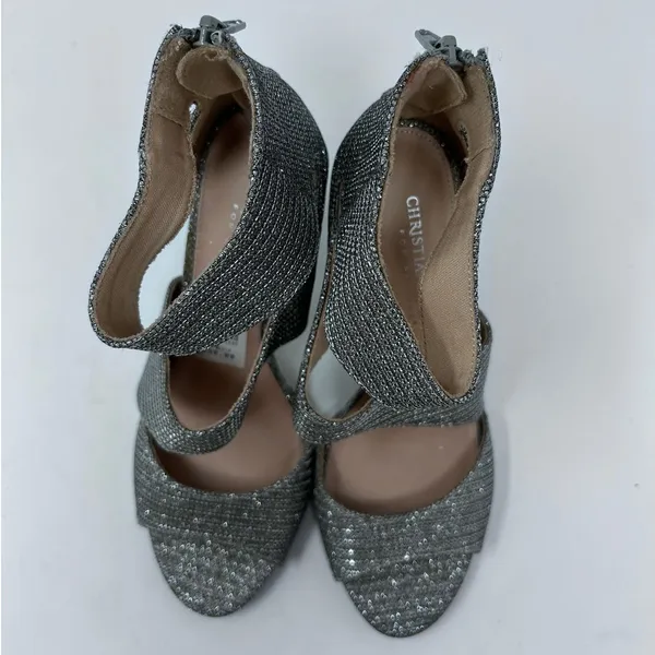 Christian Siriano for Payless Silver Sparkle High‎ Heel Shoes Size 6 1/2 NWT - Image 6