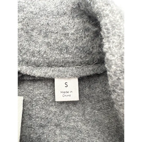 Aritzia Babaton Bonamici 100% Wool Gray Zip Coat Jacket‎ Size Small Minimalist - Image 7