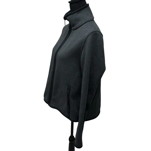Lululemon Women's Its‎ Fleecing Cold Pullover Heathered Black / Black Size 8 - Image 2