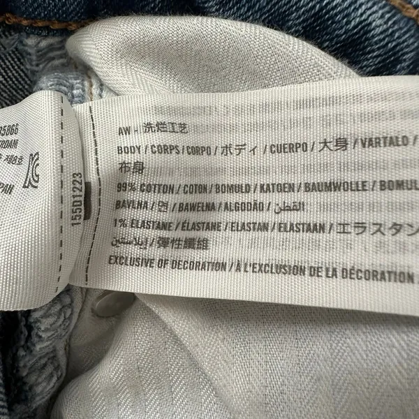 Abercrombie Ankle Straight‎ Ultra High Rise Distressed Jeans 4/27 Curve - Image 12