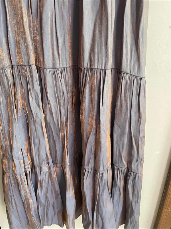 Jessakae Francis Metallic Flute Midi Dress - Image 12
