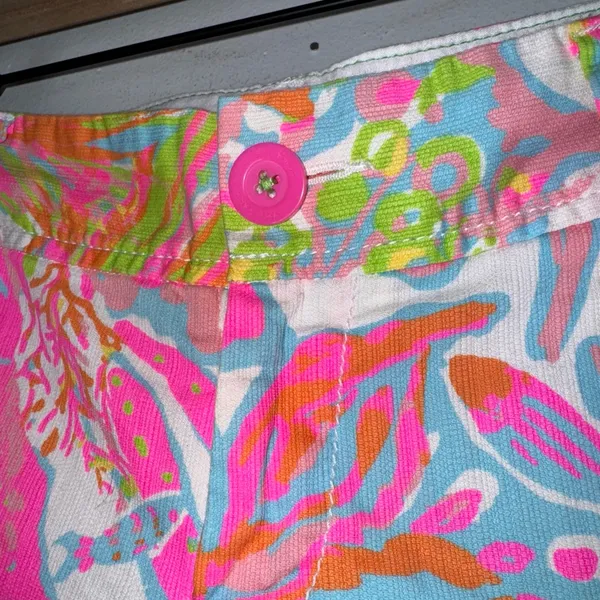 Lilly‎ Pulitzer Callahan Shorts Scuba To Cuba Neon Size 2 - Image 3