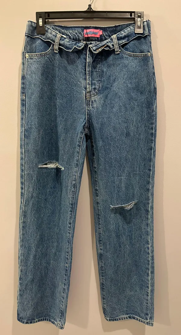Edikted Raquel Folded Jeans - Image 3
