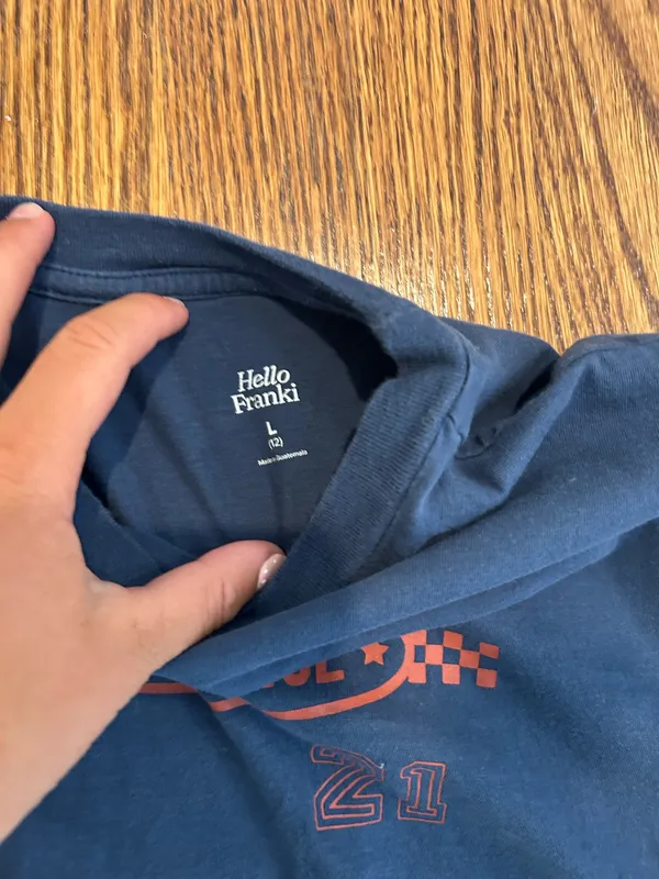 Hello franki tshirt Blue Size L - Image 2