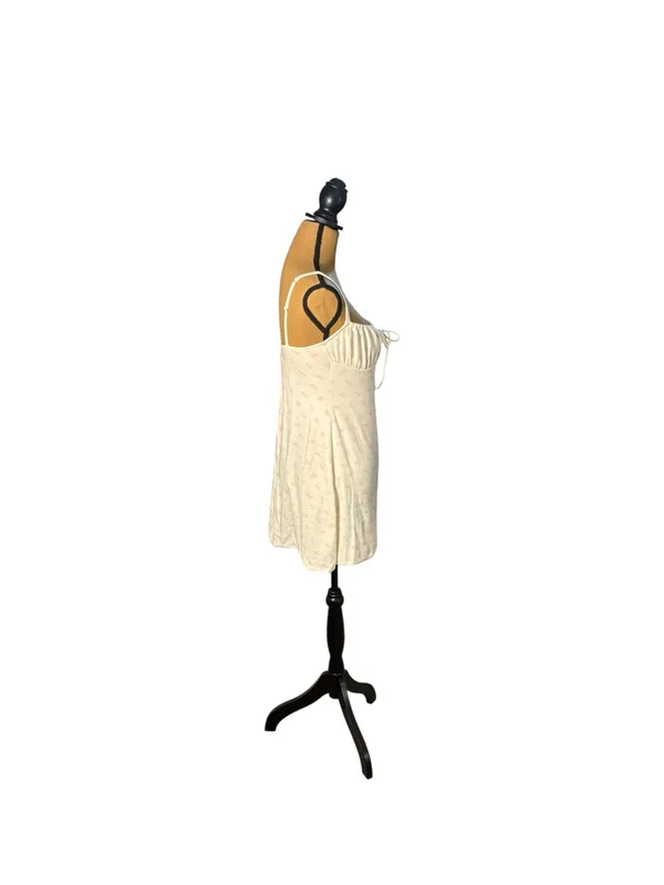 SKIMS Pointelle Mini Dress L Halite Floral Campus Collection NWT Sold Out - Image 3