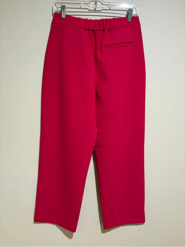 Old Navy Extra High-Rise Taylor Wide Leg Trouser Pants Hot Pink Barbie Medium - Image 8