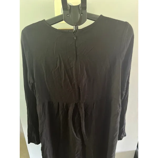 Old‎ Navy Black Long Sleeve Rayon Dress Size Large - Image 5