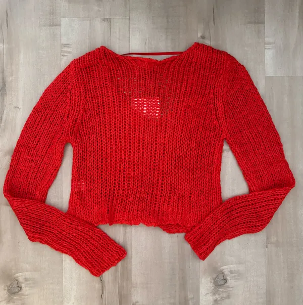 Honey Belle Crop Top Red - Image 5