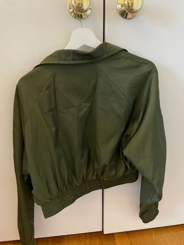 Cropped Bomber Jacket - Image 3
