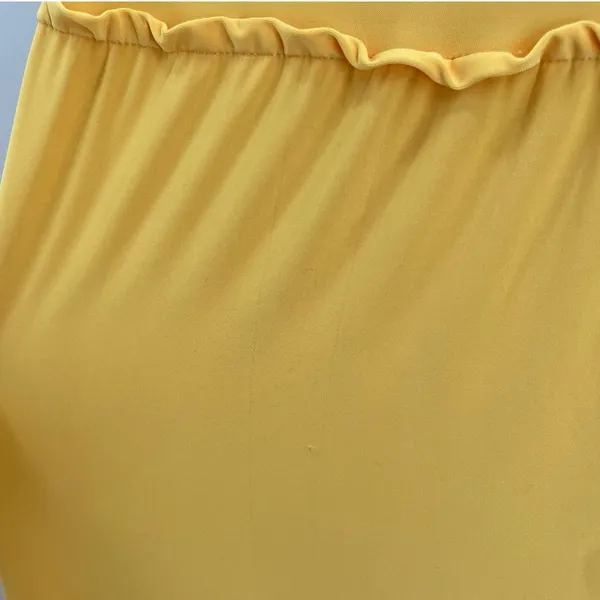 Yellow Goddess Maxi Dress Gold Rope Halter Tiered Long Resort T Bags LA Size S - Image 16