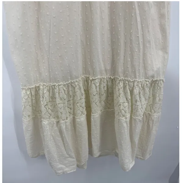 Anna Kaci Milkmaid Maxi Dress Sz XL Boho Cottagecore Lace Tiered Beach Wedding - Image 5