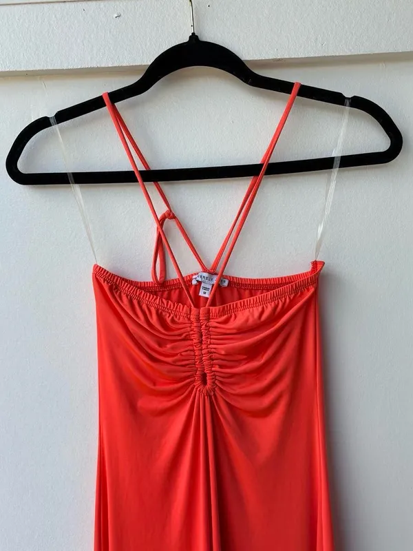 Sincerely Jules Orange maxi dress with cami halter straps - Image 5
