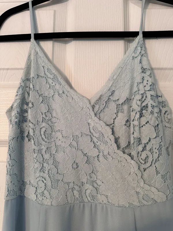 Light Blue Formal Maxi Dress Size 6 - Image 4