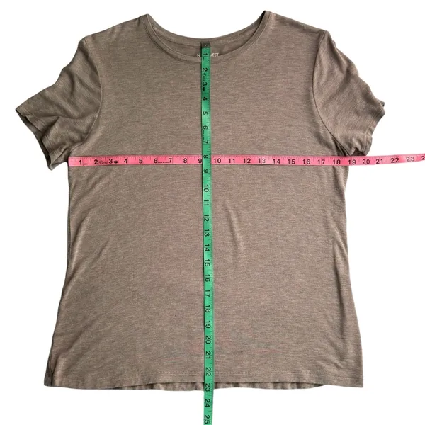 Beige Brown Soft Spun Short Sleeve Basic Crewneck Tee Womens Large Nine West Top - Image 5