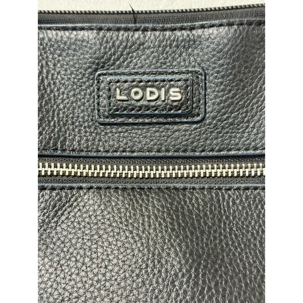 LODIS Black Women Leather, Lined, Crossbody Handbag‎ Shoulder Strap Designer - Image 14