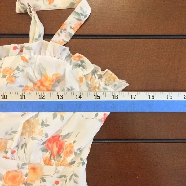 Scarlet Darkness maxi dress white orange florals small - Image 4