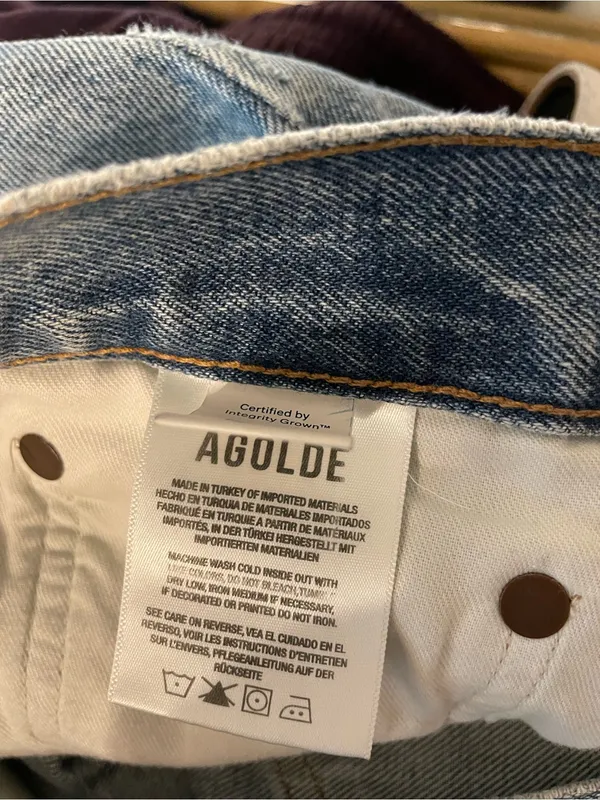 Agolde Leena Blue Wide Leg Jeans Size 29 - Image 4