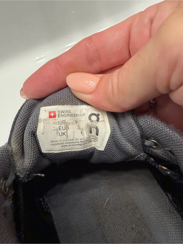 On Running Women's Athletic Sneakers in Black and Gray - Image 5