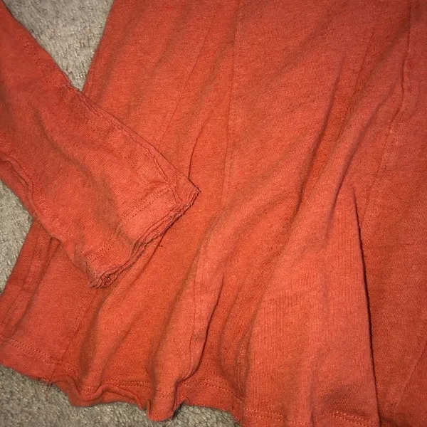 Free People Orange Babydoll Henley - Image 5