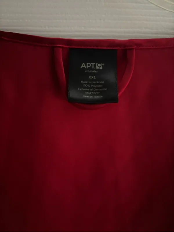Apt. 9 Women’s Red Short Satin Wrap Robe Size XXL - Image 8
