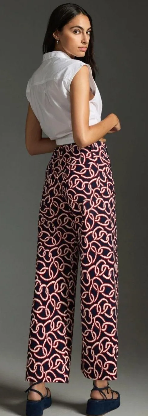 Anthropologie Maeve The Colette Cropped Wide Leg Ponte Pants - Image 2