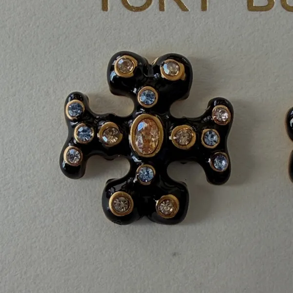 Tory Burch Roxanne Jeweled Stud Earrings NEW - Image 2