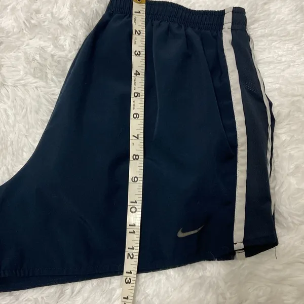 Nike Dri-Fit Women Blue Athletic Brief Lined Running Shorts Pants. Size-Large. - Image 7
