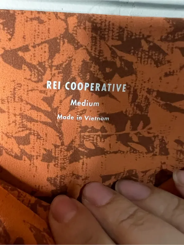 REI Co-Op Take Your Time Orange Brown Leaf So Soft 7/8 Pockets Athletic Leggings - Image 6