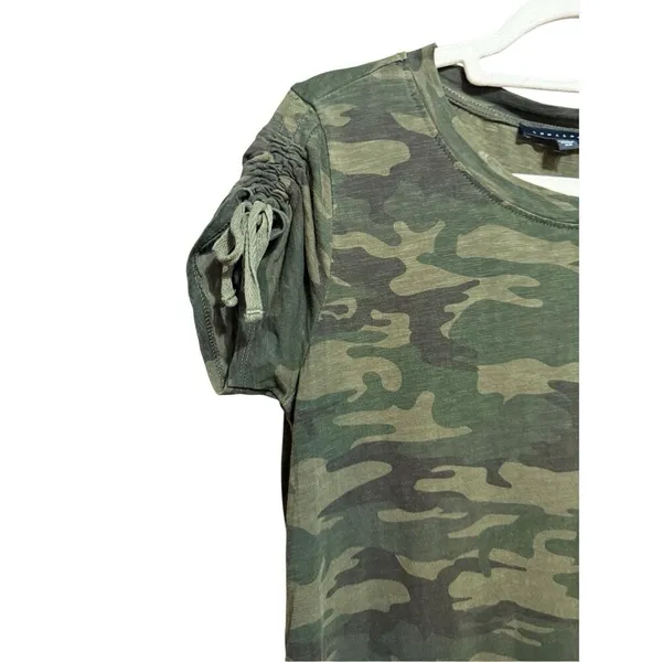 Sanctuary Ojai Camo T-Shirt Dress‎ in Mother Nature Camo Ruched Sleeves Sz XS - Image 8