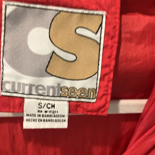 Red cinched waist windbreaker Size undefined - Image 3