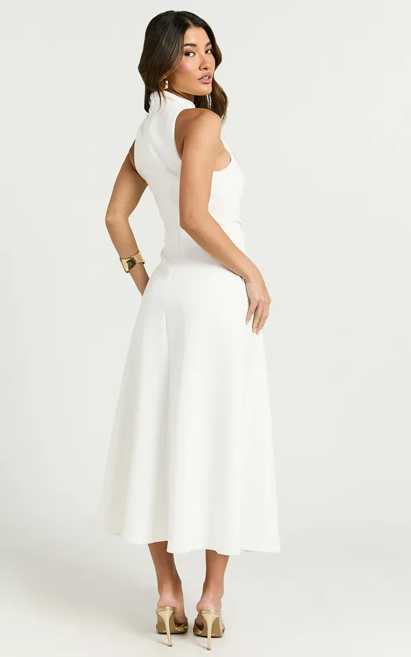 New Showpo Macy Midi Dress High Neck A Line Dress Size Small MSRP $129 - Image 6