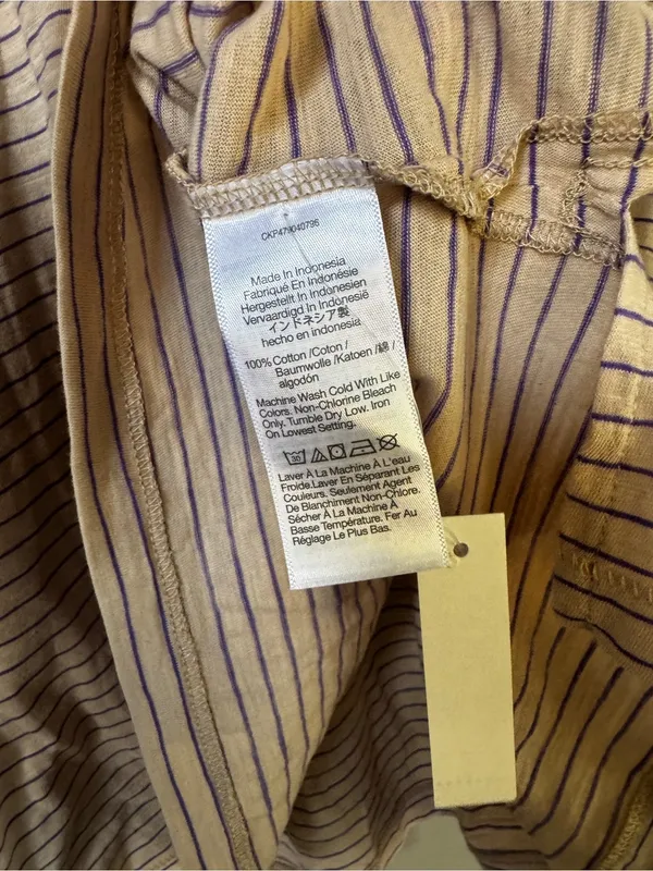 NWT Madewell Whisper Cotton Striped Turtleneck Tee Matchstick sz XXL - Image 10