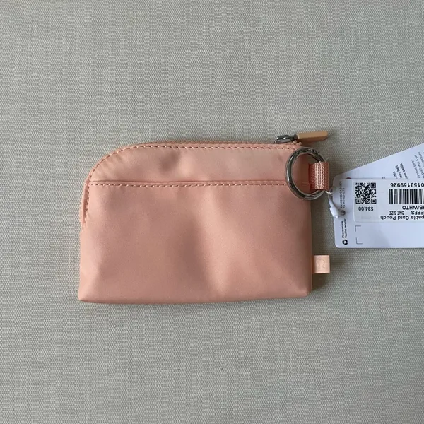 Lululemon Clippable Card Pouch - Peach Bellini - Image 5